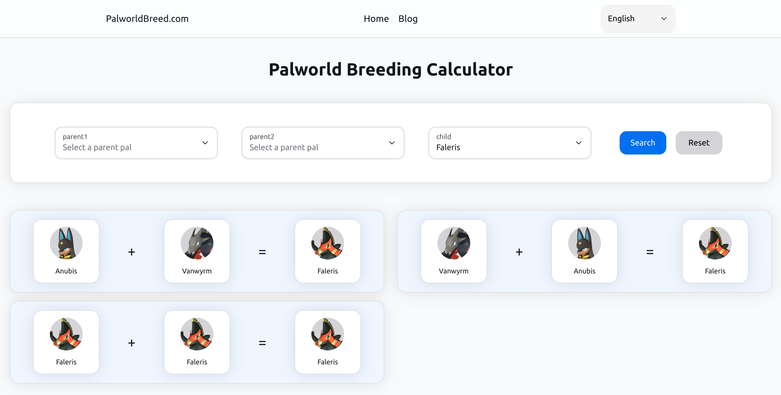 palworld breeding combos for Faleris